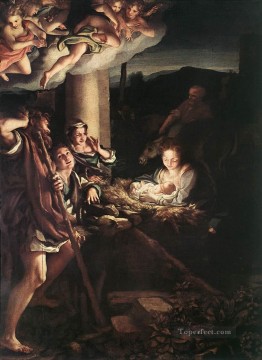  Antonio Obras - Natividad Nochebuena Manierismo renacentista Antonio da Correggio